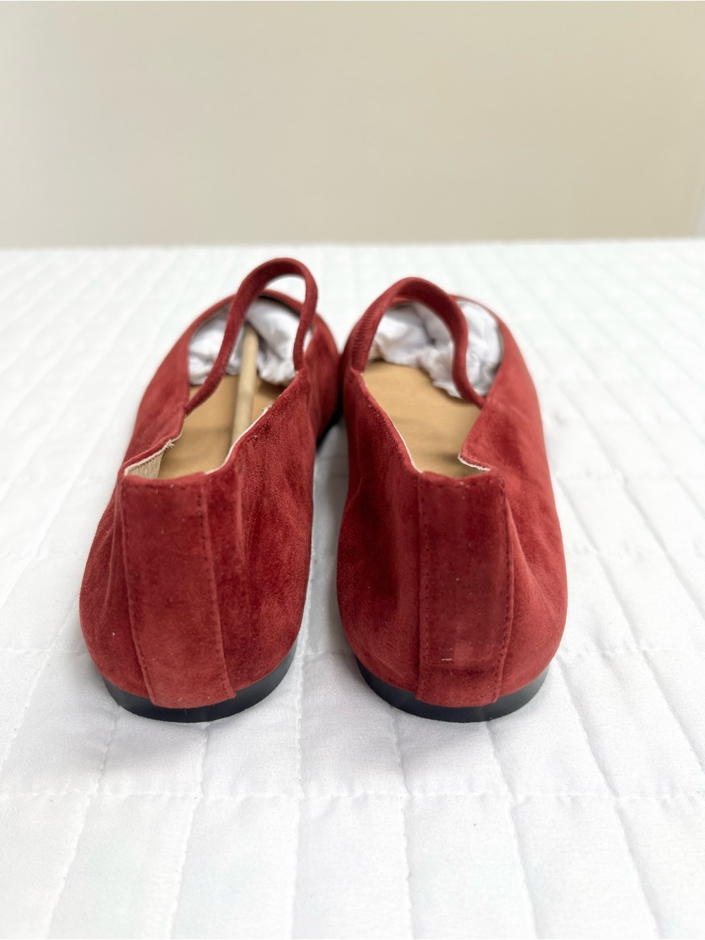 Madewell The Greta Ballet Flat in Ruby Port Red Size 10 - Picture 6 of 11